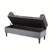 Chesterfield Bed End Bench Storage Box Ottoman Upholstered Stool Bench Hallway Window Seat