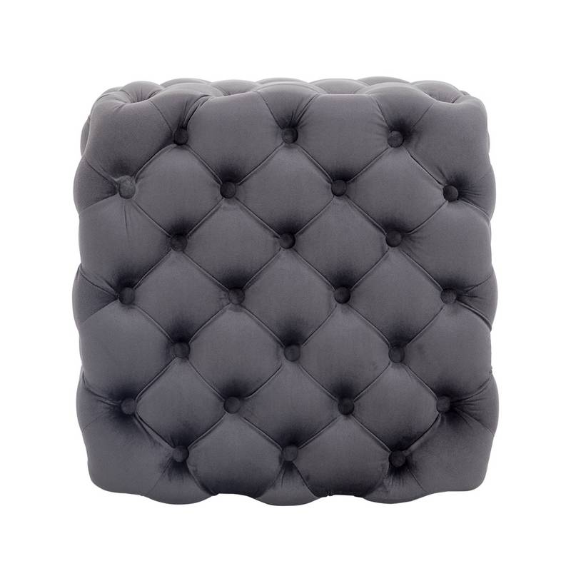 Chesterfield Square Footstool Coffee Table Velvet Footstool Pouffe Ottoman Seat 50x50x40cm