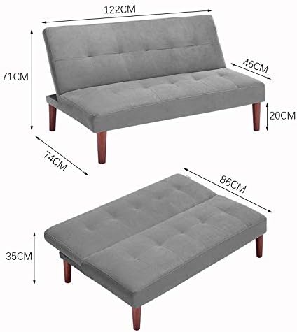 Sofa Bed 2 Seater Occasional Sofa Linen Fabric Single Corner Sofa Couch Settee Recliner Sleeper Sofa