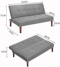 Sofa Bed 2 Seater Occasional Sofa Linen Fabric Single Corner Sofa Couch Settee Recliner Sleeper Sofa