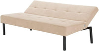 Sofa Bed 3 Seater Sofa Click Clack Bed Sleeper on Metal Frame Legs for Study Guest and Living Room