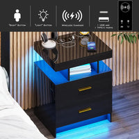 High Gloss LED With Wireless Charging Station And 3 Color Dimmable Auto Sensor