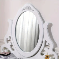 Dressing NEW Desk White Dressing Table Mirror W/ Stool Makeup Vanity Set 4 Drawers