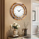 24inch Crystal Sparkle Twinkle Bling Crush Diamond Large Mirrored Wall Clock for Living Room