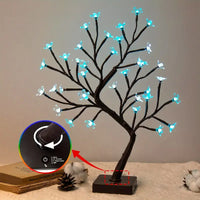 Cherry Blossom Tree Lamp Flower, 36 Led Twinkling Spirit Tree Colour Changing, Christmas Decorations