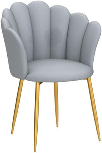 Sofa Armchair Tub Chair, Velvet Shell Chair Single Sofa Chair Accent Chair with Gold Plating Metal Legs