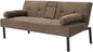Sofa Bed Panana 3 Seater  Linen Fabric Upholstered Modern Convertible Folding Futon