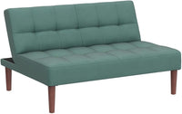 Sofa Bed Green 2 Seater Occasional Sofa Linen Fabric Single Corner Sofa Couch Settee Recliner Sleeper Sofa