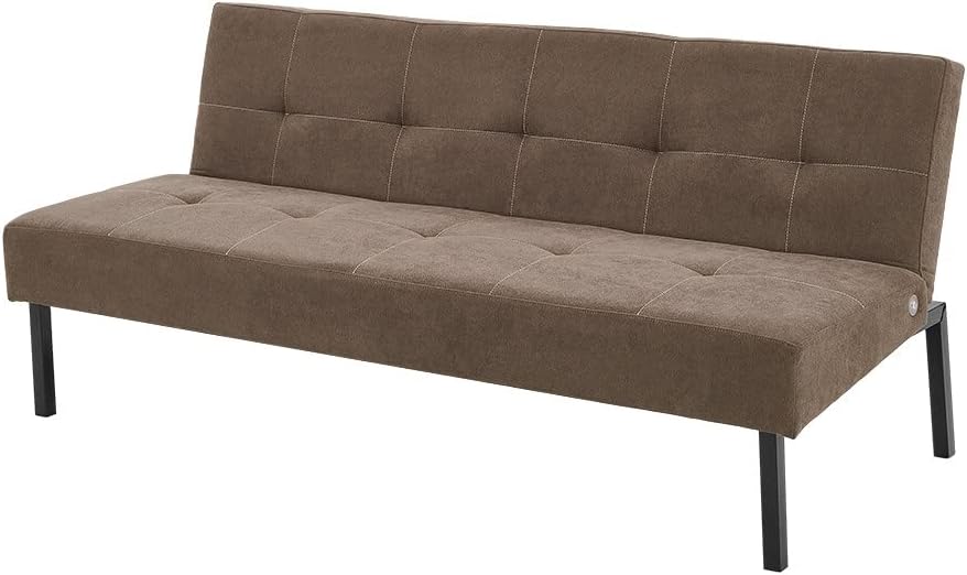 Sofa Bed 3 Seater Sofa Click Clack Bed Sleeper on Metal Frame Legs for Study Guest and Living Room