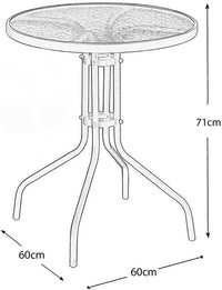 Garden Furniture Rattan 3 Piece  Set Outdoor Patio Chairs And Steel Table For BBQ’s