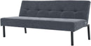 Sofa Bed 3 Seater Sofa Click Clack Bed Sleeper on Metal Frame Legs for Study Guest and Living Room