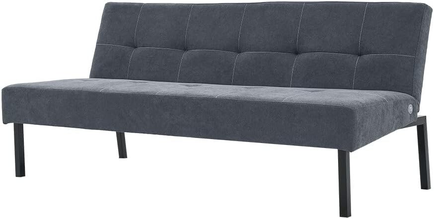 Sofa Bed 3 Seater Sofa Click Clack Bed Sleeper on Metal Frame Legs for Study Guest and Living Room