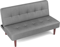 Sofa Bed 2 Seater Occasional Sofa Linen Fabric Single Corner Sofa Couch Settee Recliner Sleeper Sofa