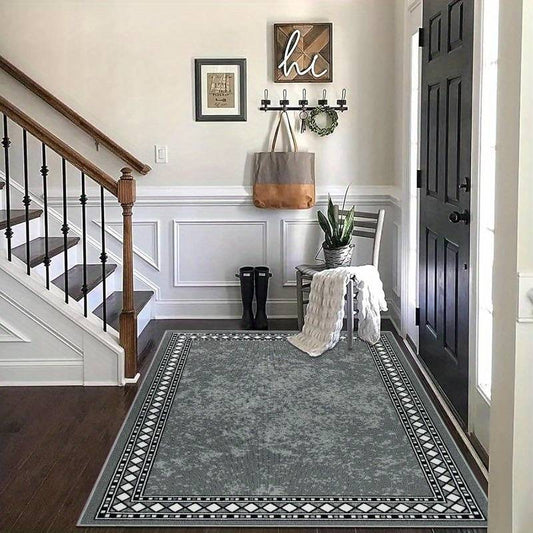 Washable Rug 120x170cm Area Rug Living Room Soft Accent Rugs Non Slip Thin Carpet Rug