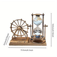 Vintage Ferris Wheel Statue Hourglass Sand Clock Retro Desk Timer Décor for Living Room