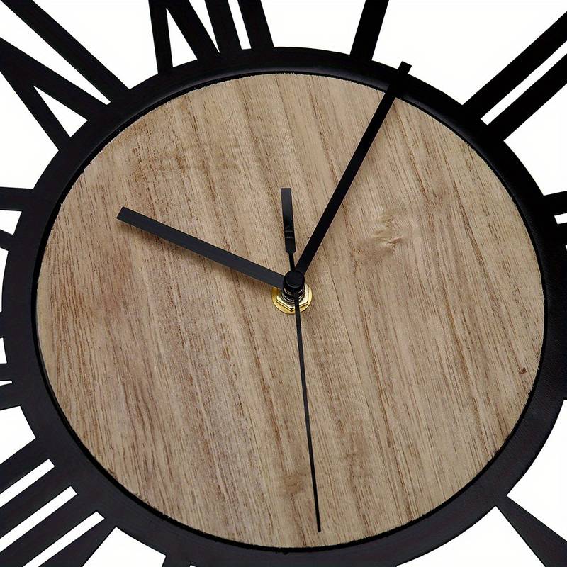 1pc Large Wall Clock for Living Room, Metal Garden Wall Clock, 40H x 40W cm