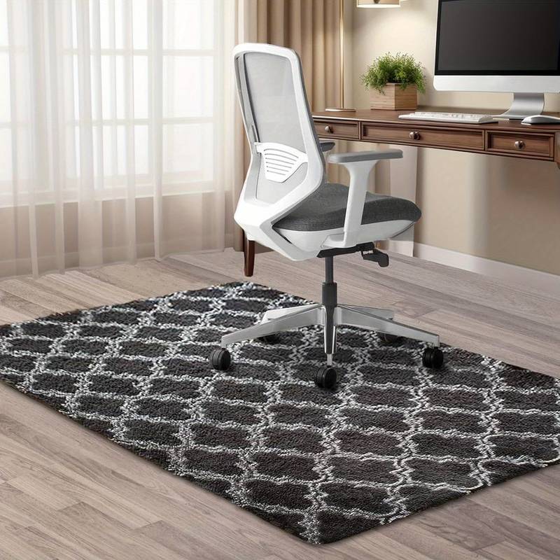 Living Room-Grey Area Rugs for Bedroom Non-Slip-Modern Super Soft Fluffy Shaggy