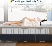 Extra Firm (25cm) - 3 Zone Pocket Sprung Mattress With Breathable CertiPUR Certified