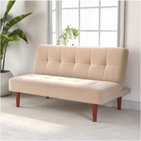 Sofa Bed 2 Seater Occasional Sofa Linen Fabric Single Corner Sofa Couch Settee Recliner Sleeper