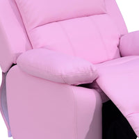 Kids Sofa Armchair Toddler Recliner Children's Chair Lounger Games Chair PU Leather w/Storage (Pink)