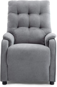 Sofa CHARLBURY FABRIC RECLINER ARMCHAIR SOFA FIRESIDE CHAIR RECLINING CINEMA (Grey)