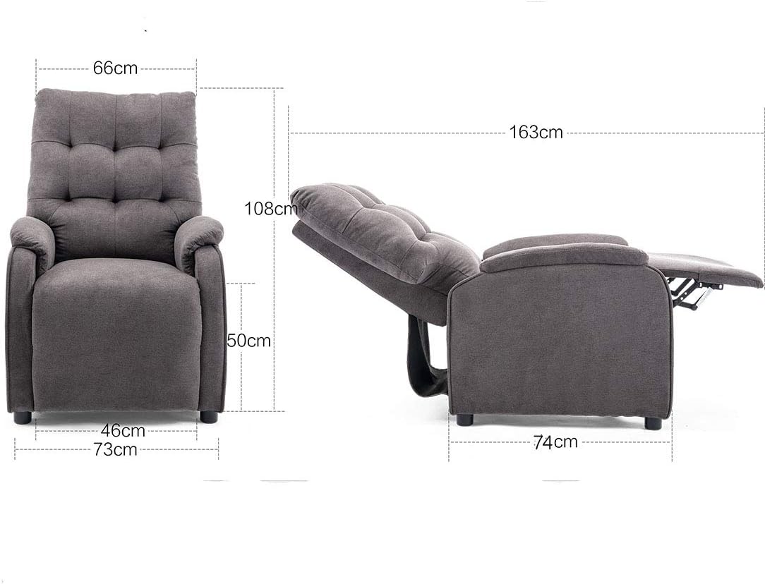 Sofa CHARLBURY FABRIC RECLINER ARMCHAIR SOFA FIRESIDE CHAIR RECLINING CINEMA