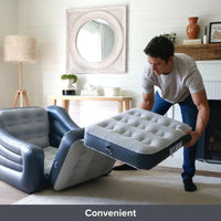 Sofa AIR Inflatable Chair Bed with Electric Pump - Converts into a Single Bed Mattress