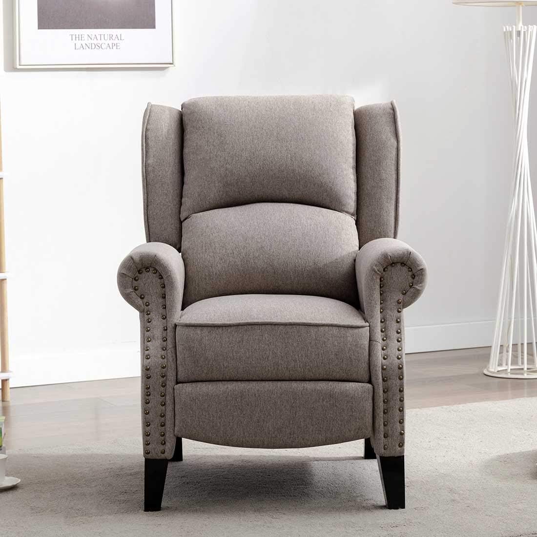 Sofa CHARLOTTE MODERN FABRIC PUSHBACK RECLINER ARMCHAIR SOFA ACCENT CHAIR