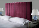 Headboards in Elegant Plush Velvet Fabric, for Divan Beds, 24" CLARET