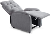 Sofa CHARLBURY FABRIC RECLINER ARMCHAIR SOFA FIRESIDE CHAIR RECLINING CINEMA (Grey)