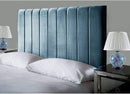 Headboards in Elegant Plush Velvet Fabric, for Divan Beds, 24" SKY