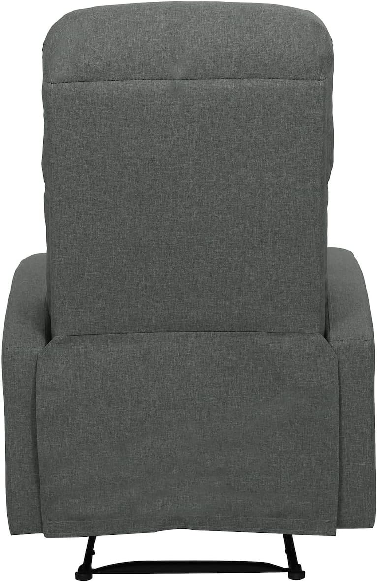 Sofa Recliner Arm Chair with Adjustable Leg Rest and Reclining Functions Fabric - Charcoal