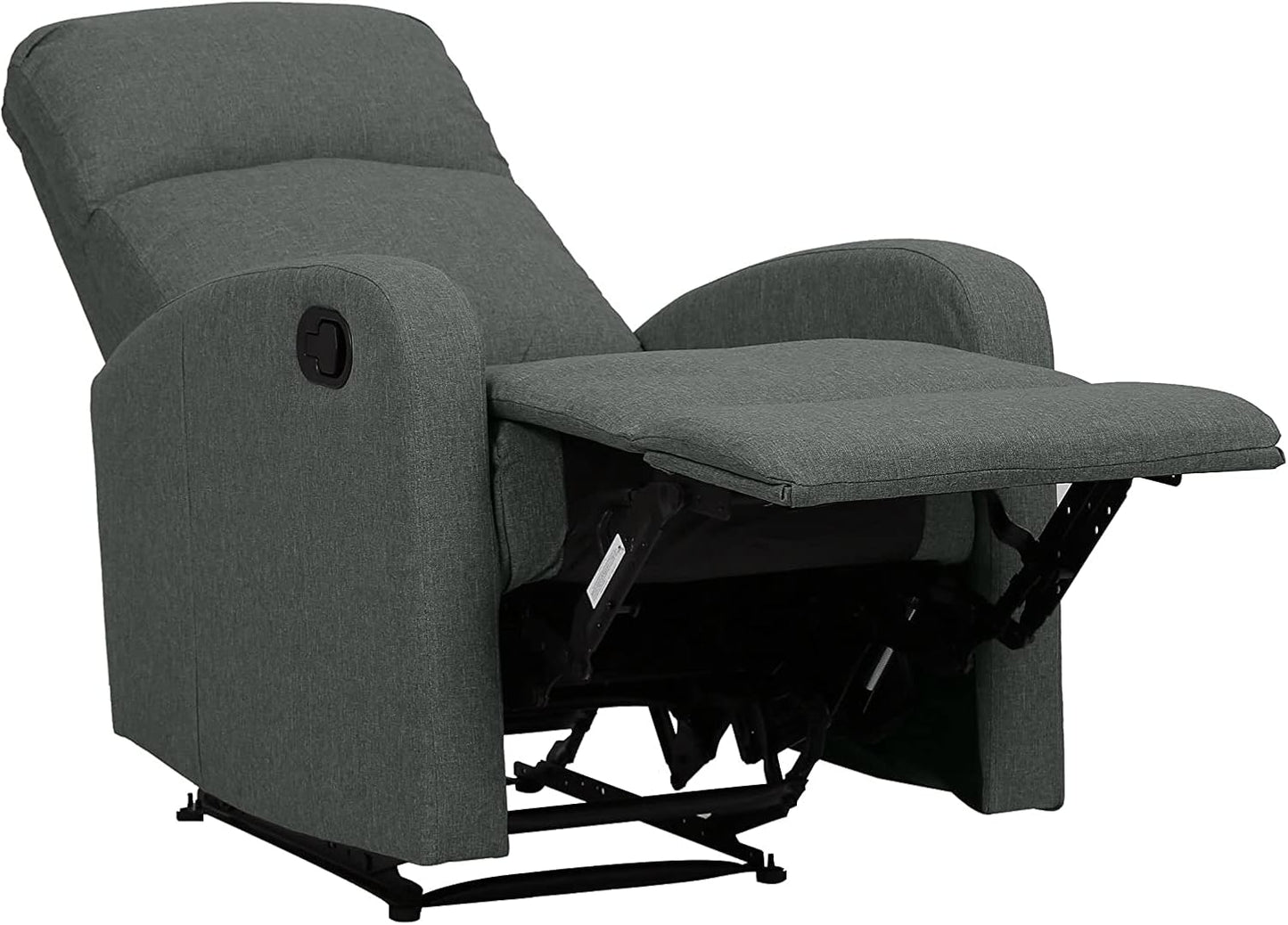 Sofa Recliner Arm Chair with Adjustable Leg Rest and Reclining Functions Fabric - Charcoal