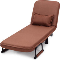 Sofa Folding Sofa Bed, 3-in-1 Convertible Recliner Chair with Pillow and Caster