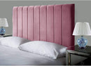 Headboards in Elegant Plush Velvet Fabric, for Divan Beds, 24" PINK