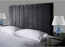 Headboards in Elegant Plush Velvet Fabric, for Divan Beds, 24" BLACK