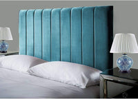 Headboards in Elegant Plush Velvet Fabric, for Divan Beds, 24" TURQUOICE