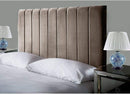 Headboards in Elegant Plush Velvet Fabric, for Divan Beds, 24" ICE MINK