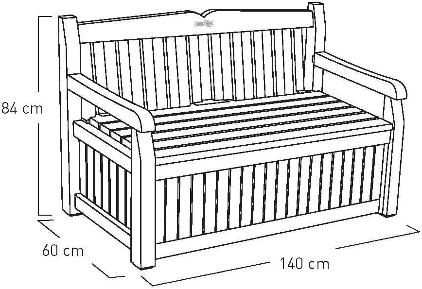 Garden Sofa Eden Bench 265L Outdoor 60% recycled  Furniture Storage Box