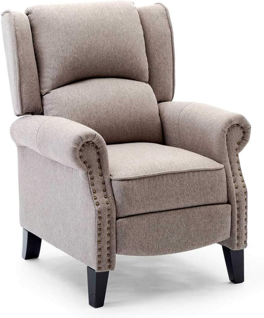 Sofa CHARLOTTE MODERN FABRIC PUSHBACK RECLINER ARMCHAIR SOFA ACCENT CHAIR