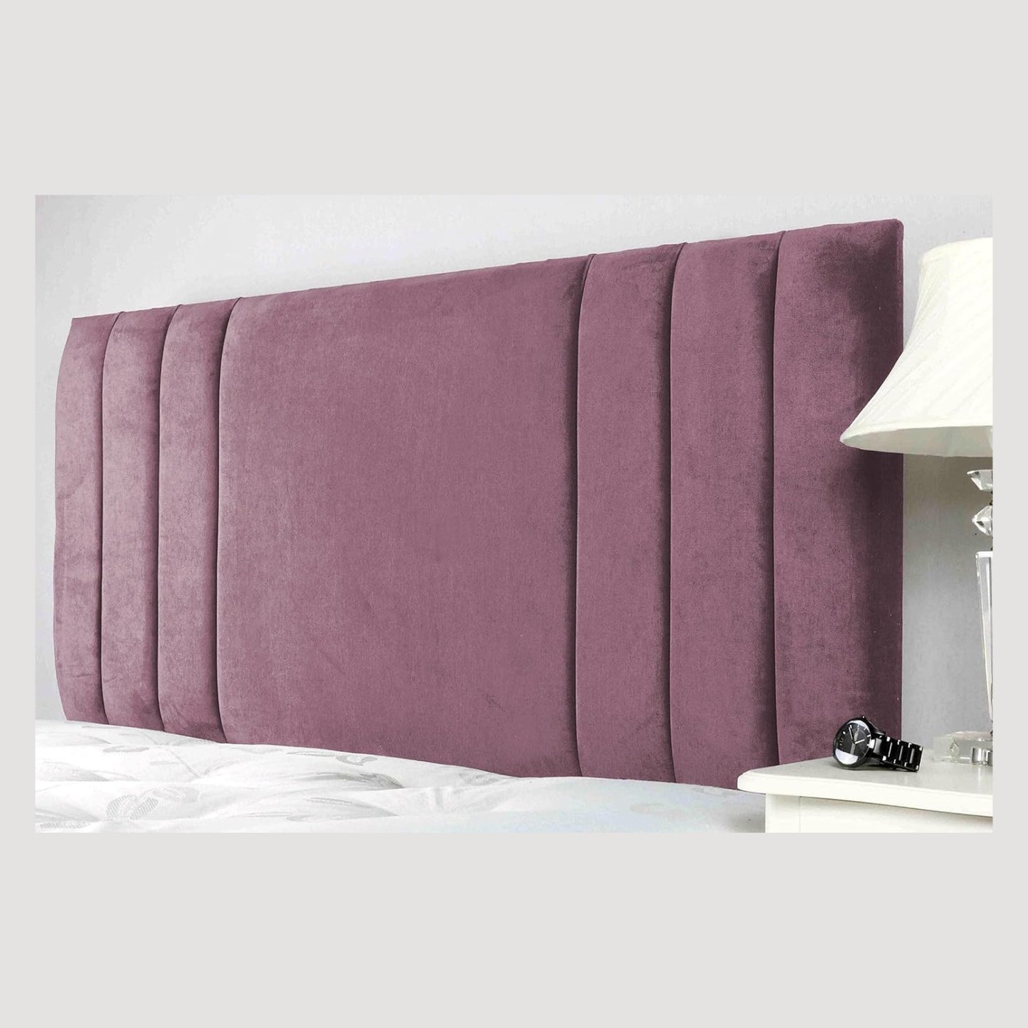 Headboard Upholstered In Extravagant Plush Velvet in Slick 26" PINK