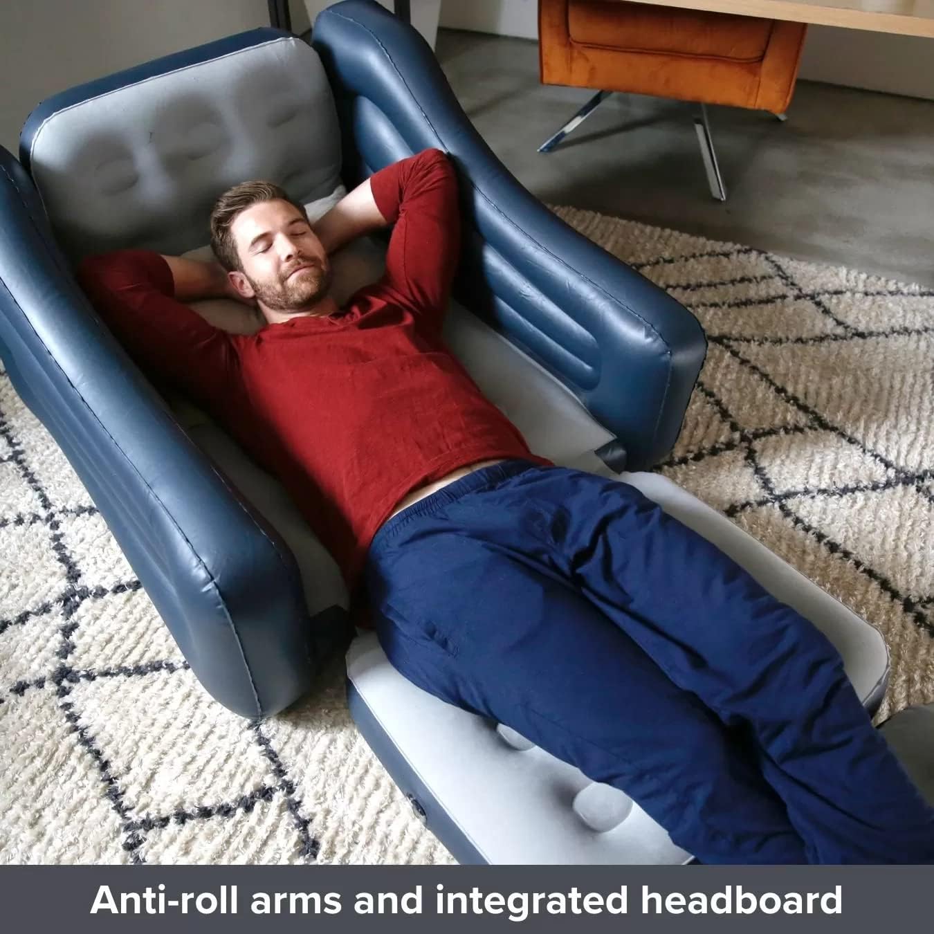 Sofa AIR Inflatable Chair Bed with Electric Pump - Converts into a Single Bed Mattress