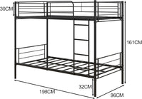 Bunk Bed Frame 3ft Single Double with Ladder Heavy Duty Metal (Copy)