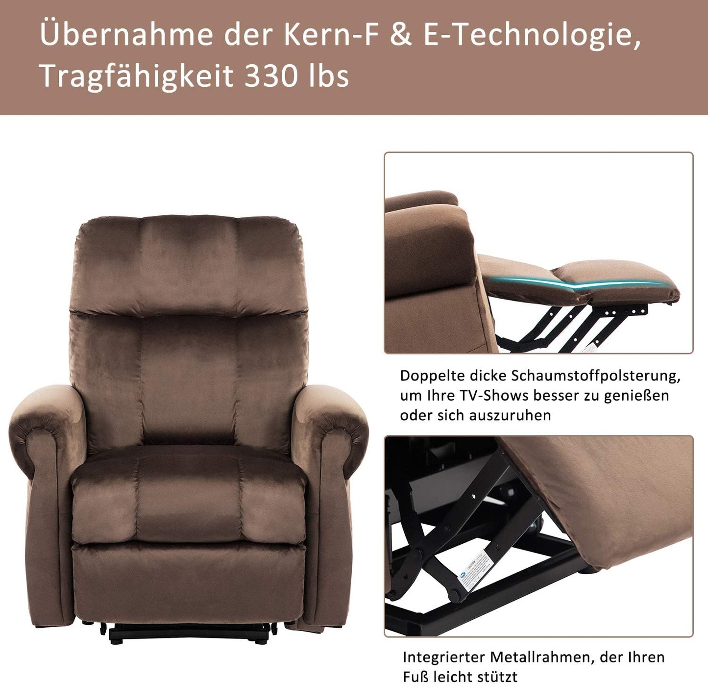 Sofa Power Lift Recliner Chair for Elderly Sofa Electric Riser Recliner - Heavy Duty