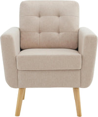 Sofa, Single Armchair, Linen Accent Chair, Tub Chair with Tufted Back, Upholstered