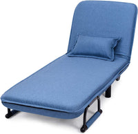 Sofa Folding Sofa Bed, 3-in-1 Convertible Recliner Chair with Pillow and Caster