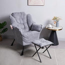 Sofa Chair with Armrests Sofa Chair Accent Chair Dark Grey Sofa Chair with Footstool