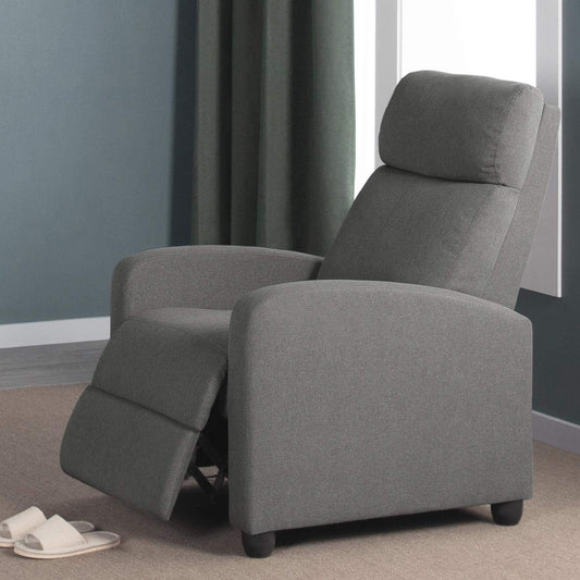 Sofa Recliner Armchair Adjustable Fabric Recliner Chair Sofa for Living Room/Bedroom Gray