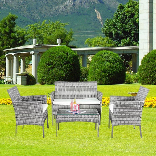 Garden Furniture Sofa Rattan Garden Furniture Set 4 Pc Table and Chairs 4 Piece