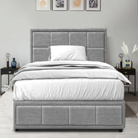 Ottoman Bed Velvet Grey Ottoman Storage Bed With Gas Lift End Opening